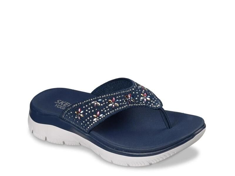 スケッチャーズ レディース シューズ サンダル SkechersSummits Blooming Bright Sandal Navy ネイビー