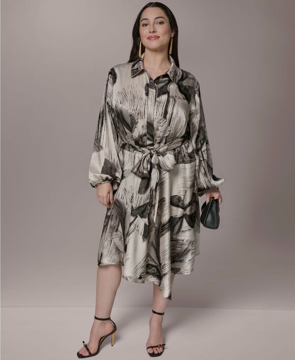 ダナ キャラン ニューヨーク レディース トップス シャツ フラワー柄 フラワー Donna Karanew York Womens Floral Collared Neck Shirt Dress