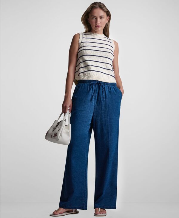 ダナキャランニューヨーク レディース アウター ニット・セーター クルーネック ノースリーブ DKNY Jeans Womensleeveless Crew Neck Striped Sweater