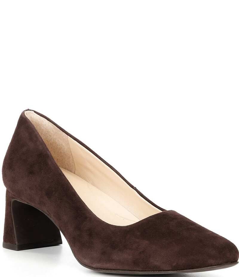アレックスマリー レディース シューズ ヒール スエード Alex Marie Daphne Suede Block Heel Pumps Dark Brown Roast ブラウン