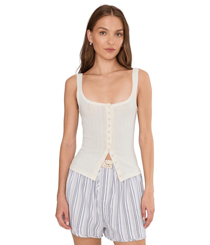 フリーピープル レディース トップス シャツ Free Peoplend Game Pointelle Tank Sugar Swizzle
