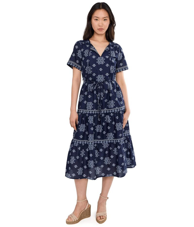 トッミーバハマ レディース トップス ワンピース ミディ Tommy Bahama Coastal Tileshort Sleeve Midi Dress Coastline
