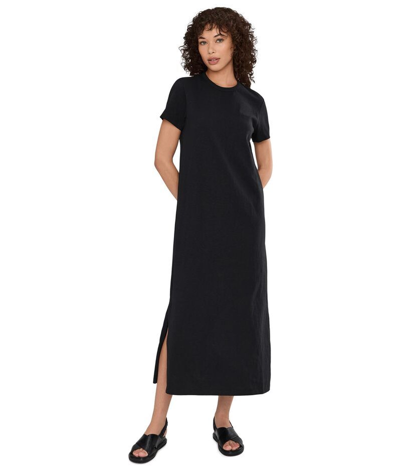 パクト レディース トップス ワンピース Tシャツ コットン マキシ PACT Organicotton Slub Easy Tee Maxi Dress Black ブラック