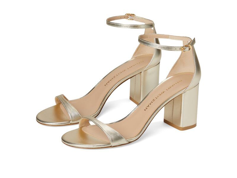 スチュアート ワイツマン レディース シューズ ヒール Stuart Weitzmanudist Block 75 Light Gold ゴールド