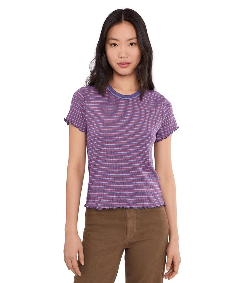 ドード アンドコー レディース トップス シャツ Toadco Foothill Pointelle Short Sleeve Baby Tee Plum Pattern プラム