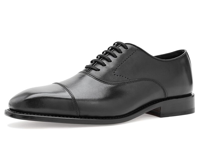 ジョンストンアンドマーフィー メンズ シューズ オックスフォード キャップ Johnston Murphy Ashton Cap Toe Black Full Grai ブラック