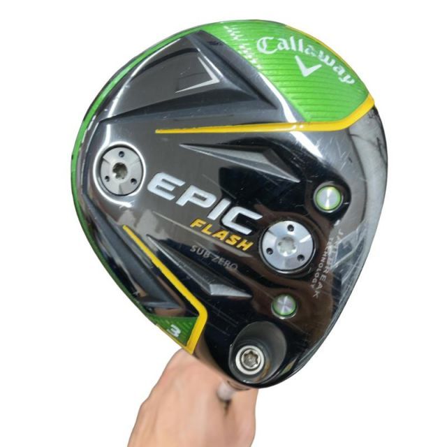 【中古】 キャロウェイ EPIC FLASH SUBZERO 3W フェアウェイウッド FW リシャフト (フレックスその他) メンズ 男性用 右利き 右用 Cランク ゴルフクラブ