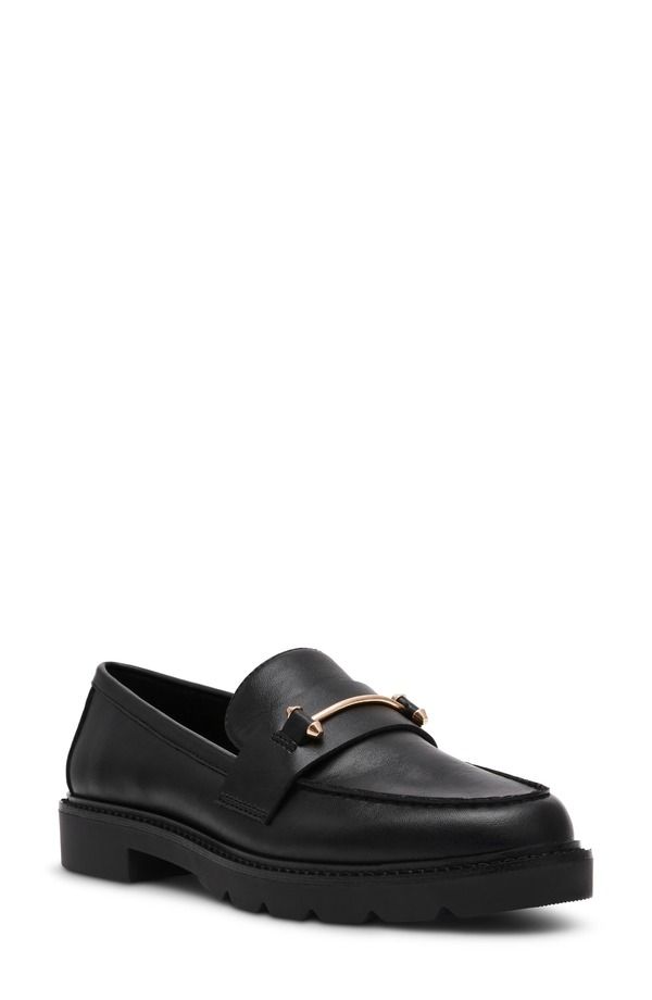 アンクライン レディース シューズ オックスフォード ローファー Anne Klein Emme Bit Loafer Black Smooth ブラック