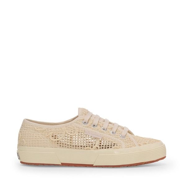 スペルガ レディース シューズ スニーカー Superga 2750 Net Flower Crochet Beige RawOff White オフホワイト