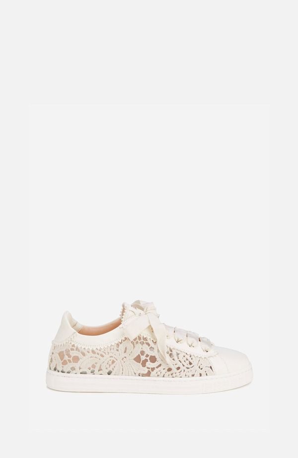 エージーエル レディース シューズ スニーカー レース AGL Sade Fabric Lace Sneaker White Fabric ホワイト