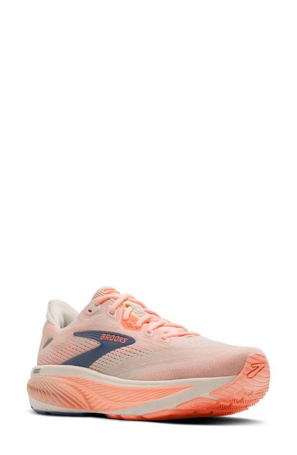 ブルックス レディース シューズ スニーカー Brooks Ghost 18 Running Shoe Star White Cyber Peach Grey ホワイト