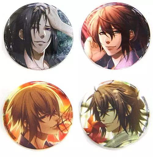 【中古】バッジ・ピンズ [単品] 集合 描き下ろし缶バッチ4個セット 「Switchソフト 薄桜鬼 真改 月影ノ抄 アニメイト限定セット」 同梱特典