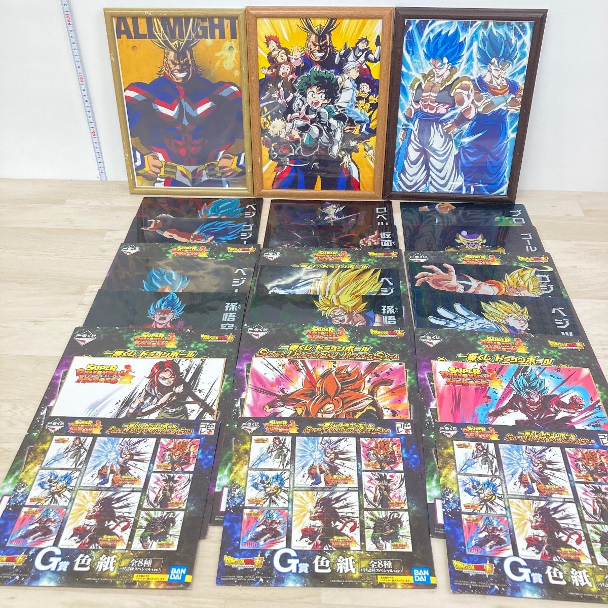ドラゴンボール 一番くじ クリアファイル&グラス&スマホリング&色紙 美品 まとめて約12点セット ドラゴンボール/ 一番くじ G賞 色紙/クリア
