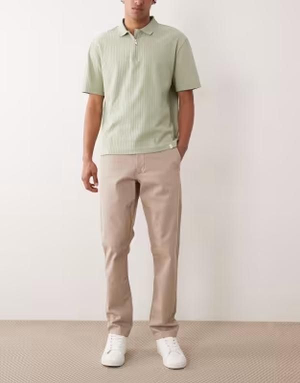 エイソス メンズ ボトムス カジュアルパンツ ASOS DESIGN slim chinos BEIGE ベージュ