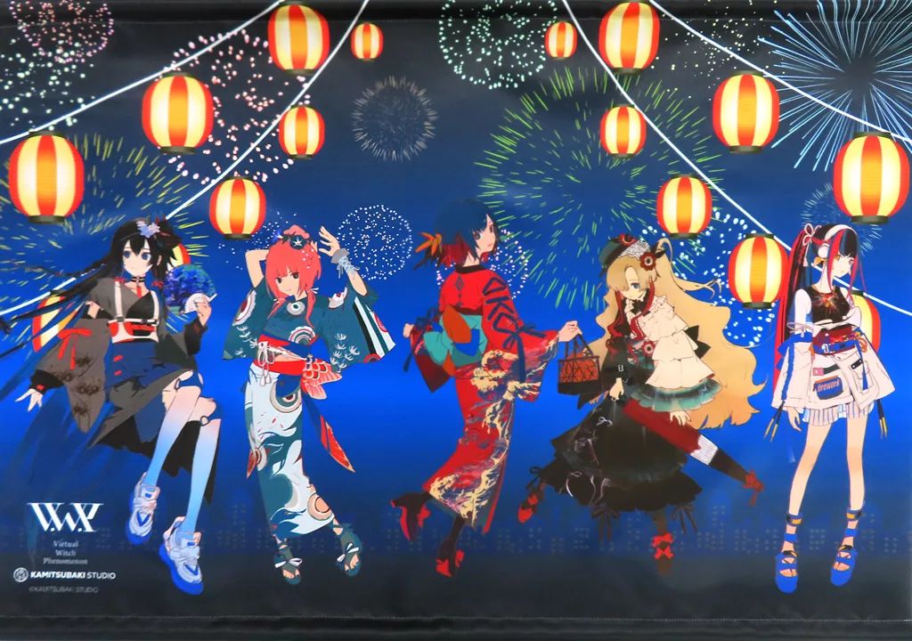 【中古】タペストリー 集合 B2夏祭りタペストリー 「バーチャルYouTuber 神椿スタジオ 神椿市建設中」