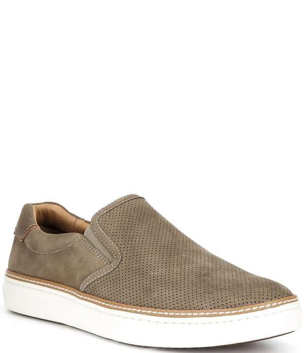 ジョンストンアンドマーフィー メンズ シューズ スリッポン・ローファー Johnston Murphy Mens McGuffey 2 Perfed SlipOn Loafers Taupe トープ