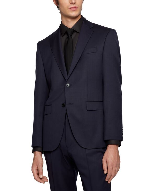 ヒューゴボス メンズ アウター ジャケット・ブルゾン ジャケット Hugo Boss BOSS Mens SingleBreasted Jacket Dark Blue ブルー