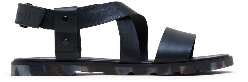 ソレル レディース シューズ サンダル SOREL Womens Ella III Flat Sandals BlackGraphite ブラック