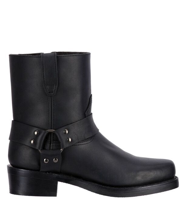 ディンゴ メンズ シューズ ブーツ・レインブーツ レザー Dingo Mens Rev Up Leather Harness Boot Black ブラック