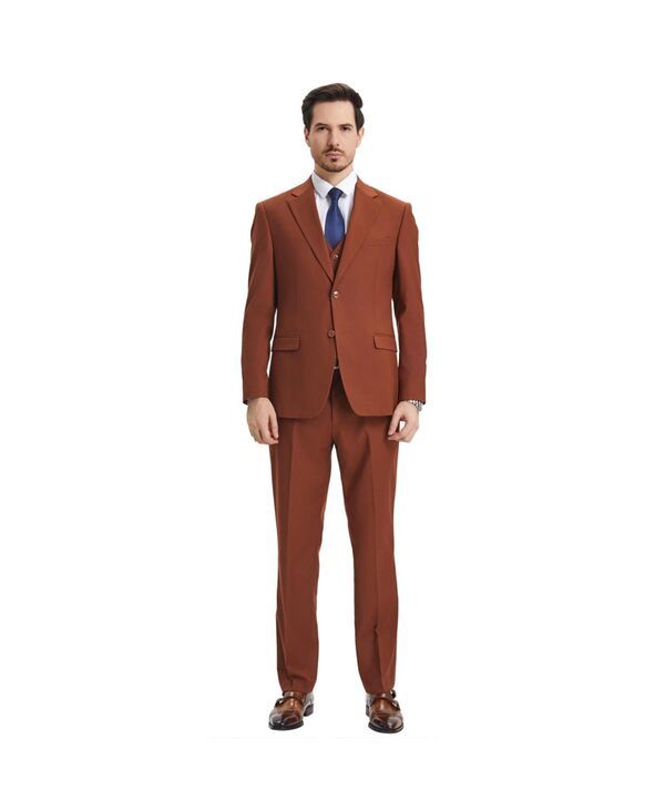 ステイシーアダムス メンズ アウター ジャケット・ブルゾン パンツ トール ベスト Stacy Adams Big Tall HybridFit 3pc Notch Lapel Suit Set Ja