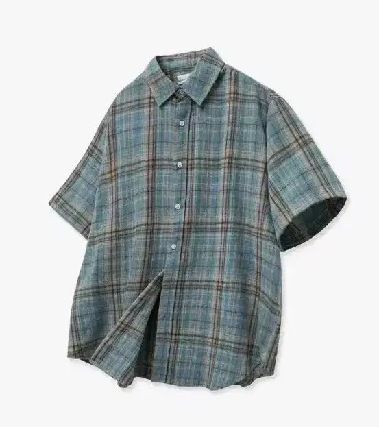 スタンダードエラー 半袖 CHECK シャツ ダークブルー M