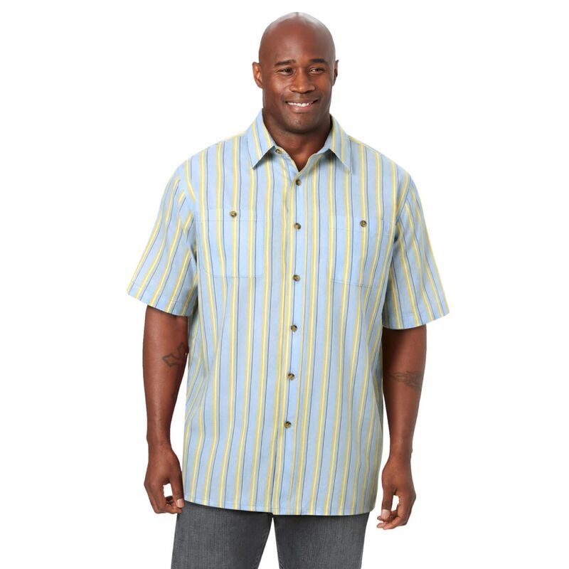 キングサイズ レディース トップス Tシャツ ボタンダウン トール ダウン KingSize Mens Big Tall WrinkleResistant Short Sleeve Button Do