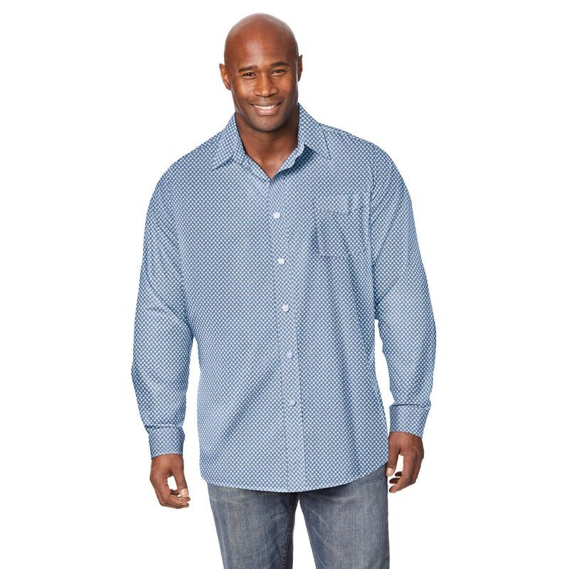キングサイズ レディース トップス Tシャツ トール KingSize Mens Big Tall The NoTuck Casual Shirt Grey Diamond グレー