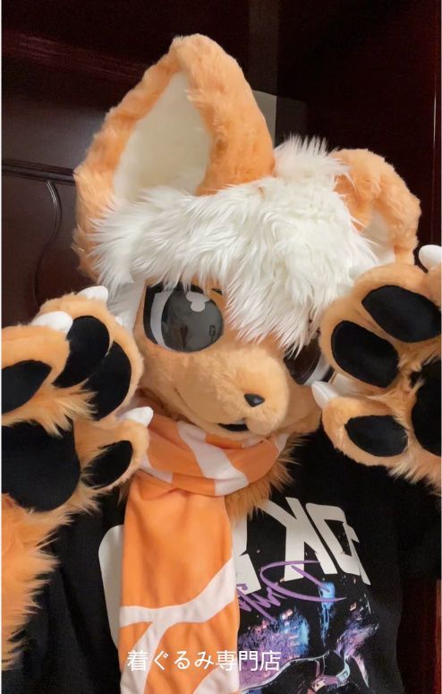 狼　犬　猫　着ぐるみ ヘッド全頭　ヘッド ケモノ ファースーツ ぬいぐるみ コスプレ コスチューム Kurumi 一点物 C996