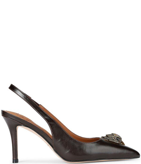 カートジェイガーロンドン レディース シューズ ヒール レザー ロゴ Kurt Geiger London Belgravia Leather Logornament Slingback Pumps