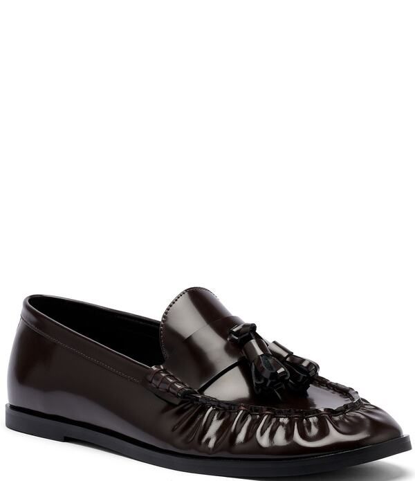 マークノーラン レディース シューズ スリッポン・ローファー レザー Marc Nolan Womens Morgan Patent Leather Tasseloafers Dark Cherry