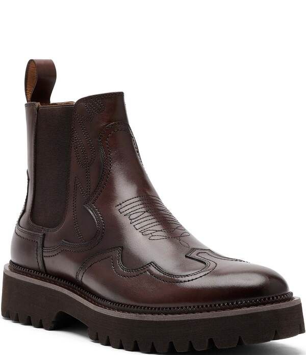 マークノーラン メンズ シューズ ブーツ・レインブーツ チェルシーブーツ チェルシー レザー Marc Nolan Mens Dax Leather Western Chelsea Boots Cho