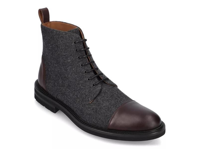 タフト メンズ シューズ ブーツ・レインブーツ キャップ TAFTJack Cap Toe Boot GreyOxblood WoolLeather グレー