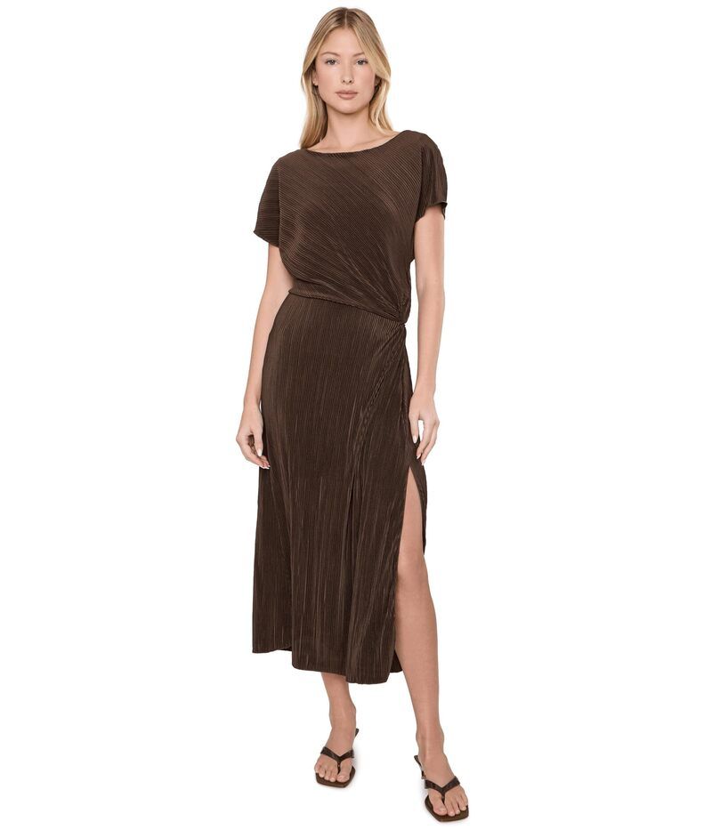 ヴィンス レディース トップス ワンピース プリーツ Vince Directional Pleated Twist Dress Clove 68,640円