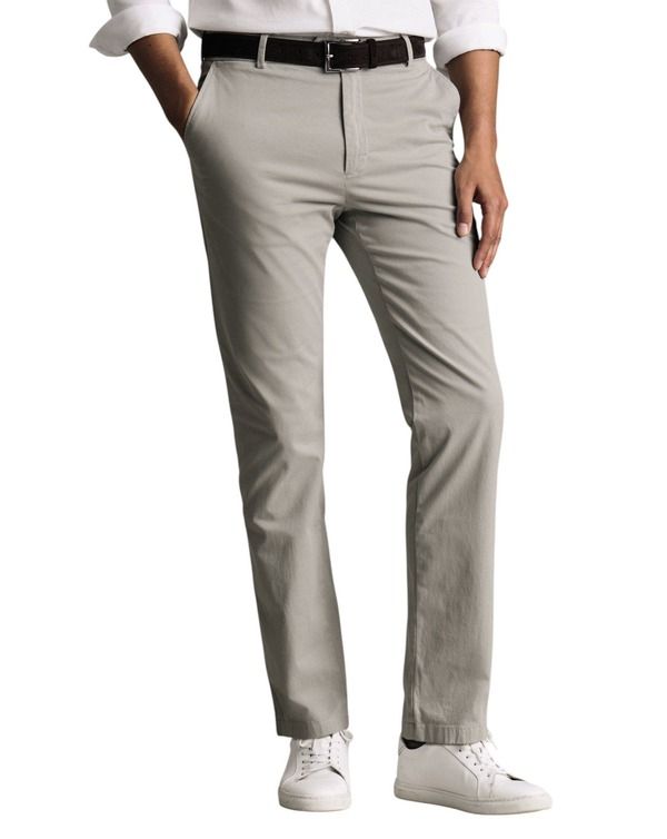 チャールズティリット メンズ ボトムス カジュアルパンツ スリムフィット Charles Tyrwhitt Slim Fit Lightweight Chino silver シルバー