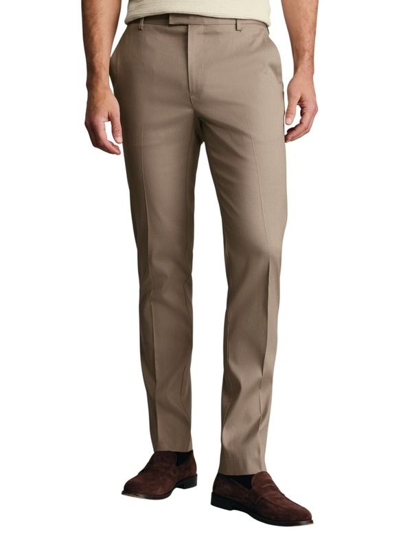 チャールズティリット メンズ ボトムス カジュアルパンツ スリムフィット Charles Tyrwhitt Slim Fit Smartexture Pants Camel キャメル