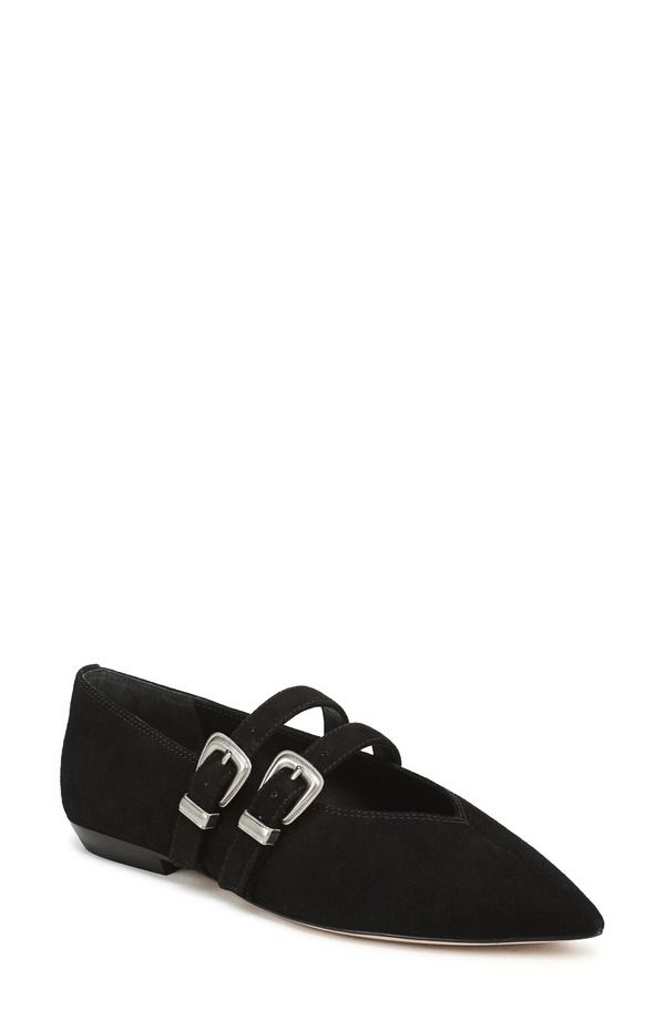 ヴェロニカ ベアード レディース シューズ パンプス Veronica Beard Bancroft Pointed Toe Mary Jane Flat Black Suede ブラック