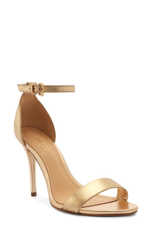 アレッツォ レディース シューズ ヒール サンダル アンクル Arezzo Isabelli Ankle Strap Sandal Platino