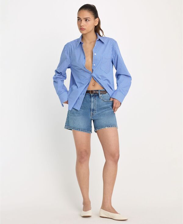 グッドアメリカン レディース ボトムス ハーフパンツ・ショーツ ショートパンツ Good American Womens MidRise Good Everyday Shorts Indigoi110