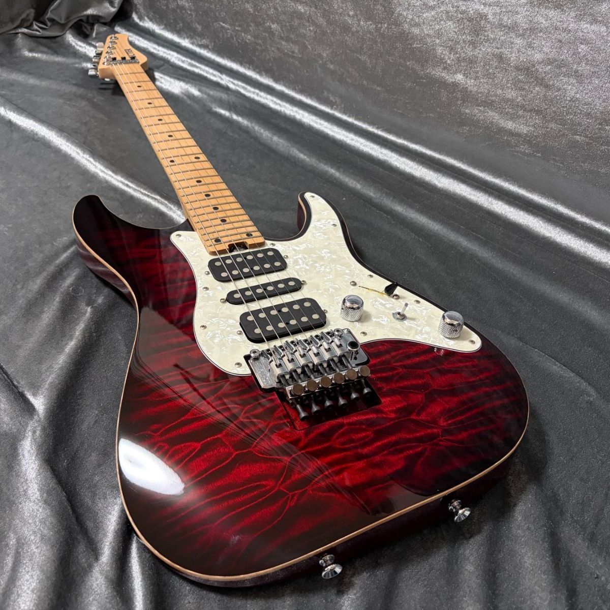 ★美品 SCHECTER SD-DX-24 AS 国産上位モデル キルトメイプルTOP アッシュボディ HSH多彩サウンド SGR Locking Tremolo シェクター 中古エレキギター USED