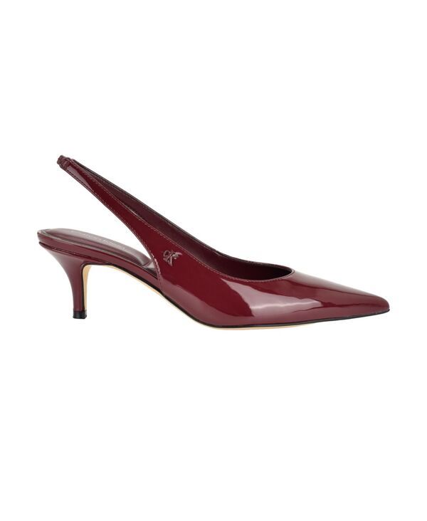 カルバンクライン レディース シューズ パンプス ヒール Calvin Klein Womens Emersyn Kitten Heel Slingback Pumps Dark Red Patent カルバンクライン レディース シューズ パンプス ヒール Calvin Klein Womens Emersyn Kitten Heel Slingback Pumps Dark Red Patent