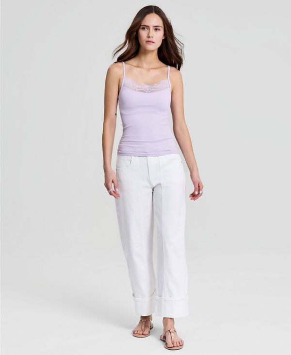 アンドノウディス レディース ボトムス デニムパンツ ジーンズ And Now This Womens High Rise Cuffed WideLeg Jeans White ホワイト