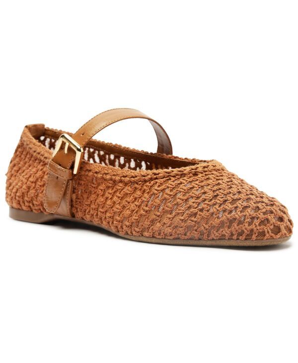 アレッツォ レディース シューズ パンプス Arezzo Womens Abby Woven Ballet Flats Jungle Nut