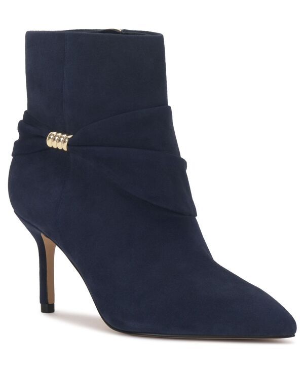 ヴィンスカムート レディース シューズ ブーツ・レインブーツ Vince Camuto Womens Murlea Stiletto Dress Booties Deep Navy Suede ネイビ