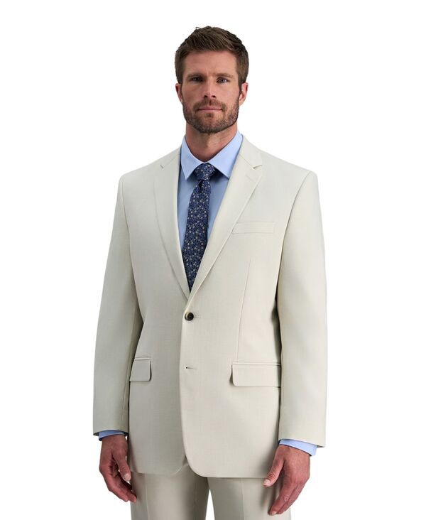 ハガー メンズ アウター ジャケット・ブルゾン Haggar Mens Premium Stretch ClassicFit Suit Jacket Natural