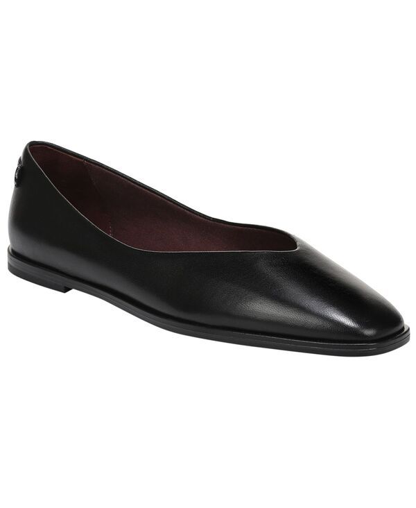 フランコサルト レディース シューズ パンプス Franco Sarto Womens Tesia Square Toe Ballerina Flats Black Leather ブラック