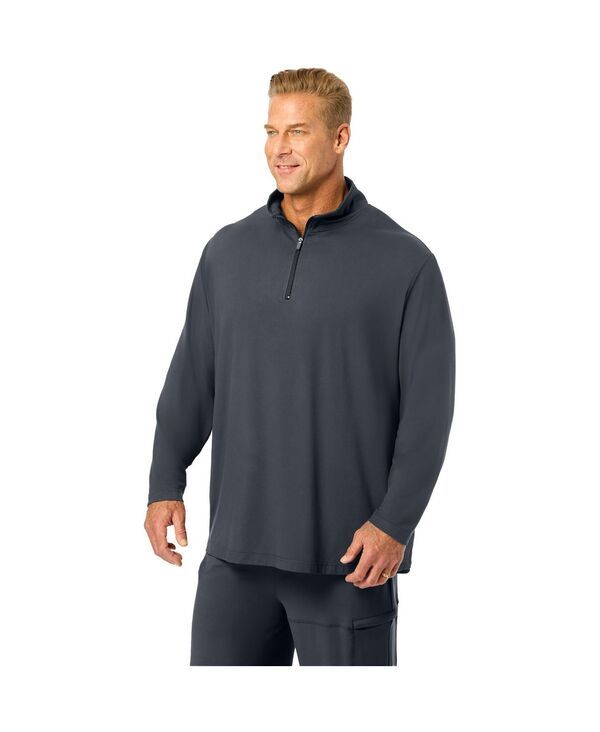 キングサイズ メンズ アウター ニット・セーター トール ジャージー KingSize Big Tall SuperSoft Jersey 14 Zipullover Charcoal チャコール