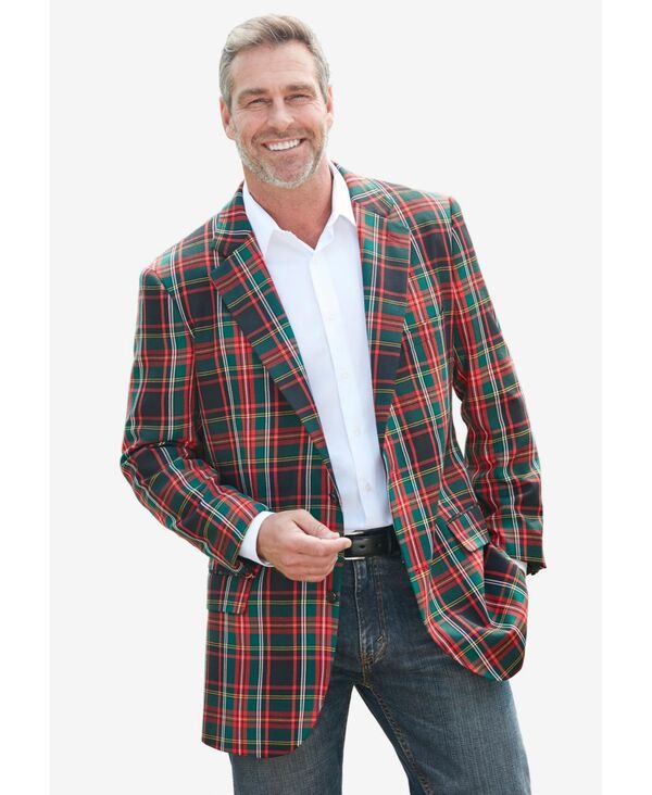 キングサイズ メンズ アウター ジャケット・ブルゾン トール ブレザー KingSize Big Tall Holiday Blazer Holiday plaid チェック