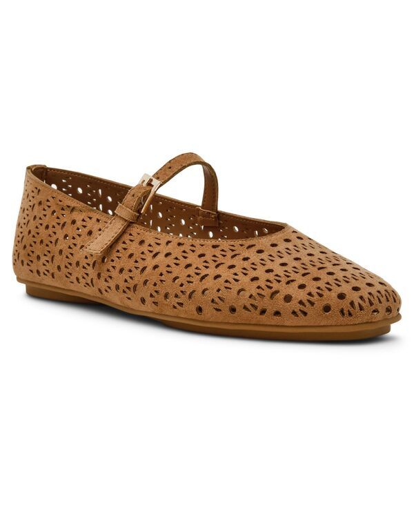 アンクライン レディース シューズ パンプス Anne Klein Womens Connie Perforated Mary Jane Flats Light Brown ブラウン