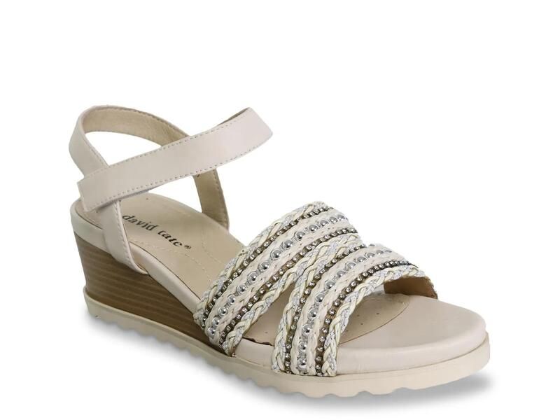 ダイビッドテイト レディース シューズ サンダル David TateKind Wedge Sandal Bone White ホワイト