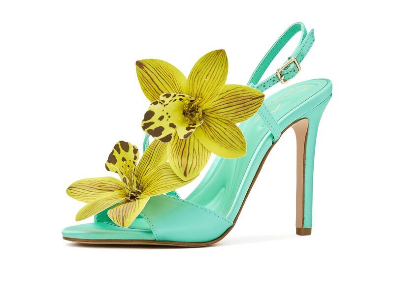 ジェシカシンプソン レディース シューズ ヒール フラワー柄 サンダル フラワー Jessica Simpson Jylia 3D Floral Higheel Sandalsummer Seafoa